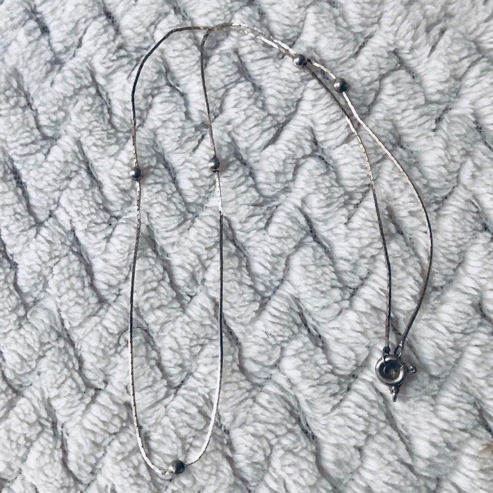🌟Vintage Sterling silver fixed ball necklace